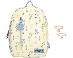 Zebra Rugzak Flower Fields - kinderrugtas, rugtas, kinderrugzak, schooltas + armbandje