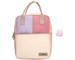 Zebra Rugzak Sterre Pink Colours - kinderrugtas, rugtas, kinderrugzak, schooltas + lipgloss