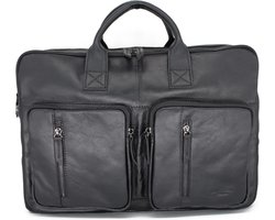 16.4 inch Leren Laptoptas - Aktetas - Schoudertas - Maronesa - Jarff Rivers