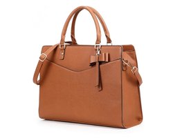 Aktetas - Laptoptas - Dames aktetas - Handtas - Schoudertas - 16 inch - Zakelijke Tas - Dames handtas - Bruin