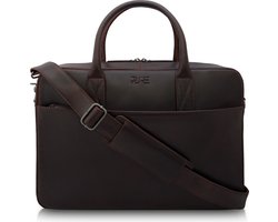 Aktetas NAOS - Leren laptoptas voor notebooks tot 15,6 inch | Heren schoudertas van echt leer | Handgemaakte leren tas