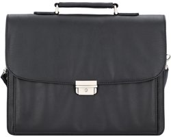 Alassio aktetas - CANTANA - kunstleer - zwart - JU-92434