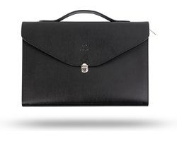 Baltan Leren Aktetas - Laptoptas - 13/14 inch - Zwart - 36 x 24 x 2,5 CM