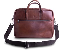 Baltan Leren Aktetas - Laptoptas - 15,6 inch - Bruin - 43 x 35 x 4,5 CM