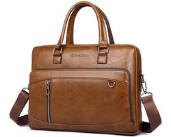 Baltan Leren Aktetas - Laptoptas - Tot 16 inch - Bruin - 10L - 38 X 29 X 10 CM