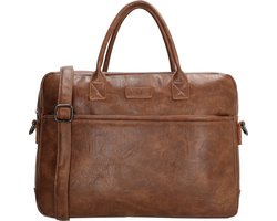 Beagles Murcia Laptoptas - 15,6 inch laptopvak - Vegan Leer - Hand & Schoudertas - Bruin.