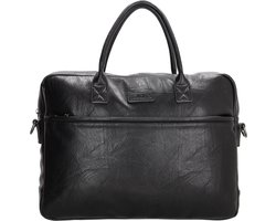 Beagles Murcia Laptoptas - 15,6 inch laptopvak - Vegan Leer - Hand & Schoudertas - Zwart.