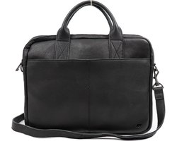 Bear Design Delphi Leren Laptoptas - 14 inch - Zwart