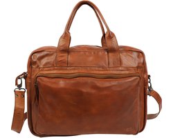 Bear Design Hugo Leren Laptoptas - 14 inch - Cognac
