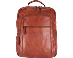 Bear Design Laptoprugzak / Werktas / Rugtas - 17 inch - Leer - Ties - Cognac