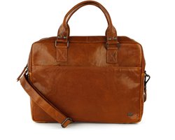 Bear Design Leandro Andorra Leren Laptoptas - 15 inch - Cognac