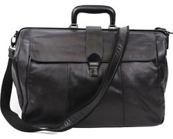 Bear Design Victor Leren Dokterstas / Aktetas - Zwart