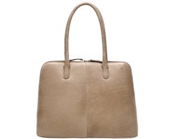 Berba | Lucca | Laptoptas 15.6 inch | Werktas | Dames | Taupe | Leer