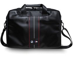 BMW M Carbon Red Stripes Laptoptas - (Geschikt voor toestellen tot 16 Inch) - Zwart