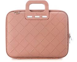 Bombata Intrecciato 13 / 14 inch Laptoptas Dames - Vlechtpatroon - Lichtroze