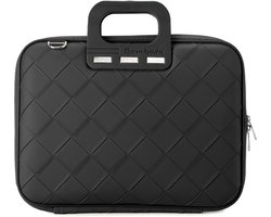 Bombata Intrecciato 13 / 14 inch Laptoptas Unisex - Vlechtpatroon - Zwart