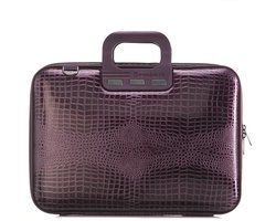 Bombata Shiny Cocco 15 inch Laptoptas - Dames - 15,6 - Glimmende Krokoprint - Violet