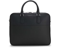 BOSS Leren business tas met laptopvak New Crosstown WI Document Case Black zwart