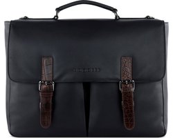 bugatti Afzonderlijke gevallen Laptoptas met laptopvak Corso DeLuxe Briefcase With Flap Black Zwart