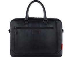 bugatti Business tas Schoudertas met laptopvak Clark Briefcase Black Zwart