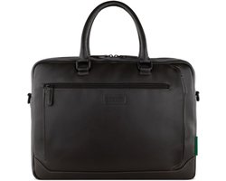 bugatti Business tas Schoudertas met laptopvak Clark Briefcase Darkbrown Donkerbruin