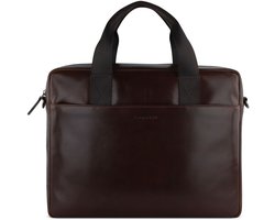 bugatti Business tas Schoudertas met laptopvak Romano Briefcase Brown Donkerbruin