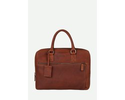 Burkely Fundamentals Antique Avery Laptopbag 13,3'' - Laptoptas - Volwassenen - Cognac
