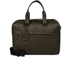 Burkely Minimal Mason Double Zip Laptopbag 15,6'' - Laptoptas - Volwassenen - Groen