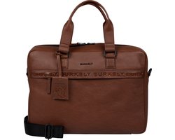 BURKELY Minimal Mason Unisex Laptopbag - 15,6 inch laptopvak - Cognac