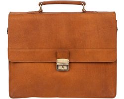 Burkely Vintage Dean Briefcase Aktetas - Cognac