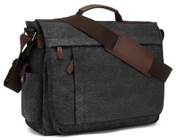 Canvas Schoudertas voor 15,6 inch Laptop - Multifunctionele Werktas en Aktetas voor Heren en Dames