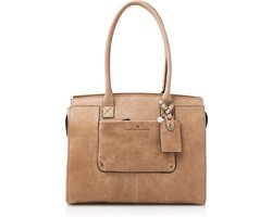 Castelijn en Beerens Laptoptas / Werktas / Aktetas Dames - 15 inch - Carisma - Beige