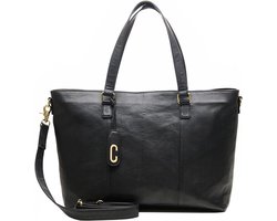 Chabo Laptoptas / Werktas - Dames - 17 inch - Leer - Chabo - Zwart