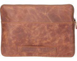 Charmant Style - Laptoptas-Laptophoesje-Tablettas-Laptoptas 15 inch leer- Laptoptas 16 inch leer- Geschikt voor Tablet/PC Notebook/Macbook -Antic Coffee-
