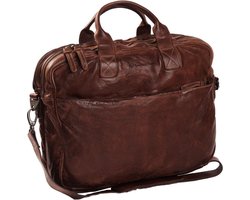 Chesterfield - leren laptoptas - 15,6 inch - Amsterdam - bruin