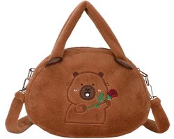 Cosensi - Pluche handtas voor dames - Schoudertas - Meisjes - Kleine schoudertassen voor kinderen - Crossbody tas - Cadeau voor meisjes - 6-12 jaar