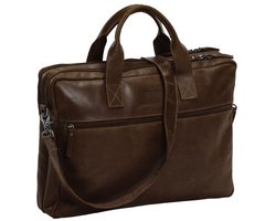 Daniel Ray Armidale Leren Laptoptas 16,4 inch - Bruin