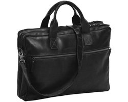 Daniel Ray Armidale Leren Laptoptas 16,4 inch - Zwart