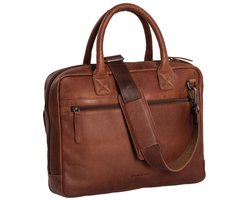 Daniel Ray Salem Leren Laptoptas 14 inch - Aktetas (37x28x14 cm) - Cognac