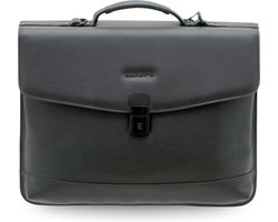 Davidt's Heren Aktetas Zwart - Laptoptas 15,6 inch - Werktas - Stevige Zakelijke tas Voor Mannen