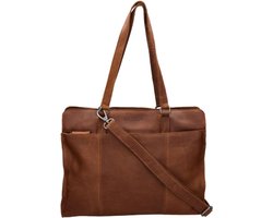 DSTRCT Laptoptas / Werktas - - 15 inch - Leer - Preston Park - Cognac