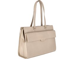 DSTRCT Laptoptas / Werktas - Dames - 15.6 inch - Leer - Floater Field - Beige