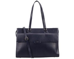 DSTRCT Laptoptas / Werktas - Dames - 15.6 inch - Leer - Floater Field - Blauw