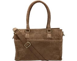 DSTRCT Laptoptas / Werktas - Dames - 15.6 inch - Leer - Portland Road - Taupe