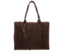 DSTRCT Suede Leren Laptoptas - Werktas - Damestas - 15.6 inch Laptopvak - Leer - Portland Road - Bruin