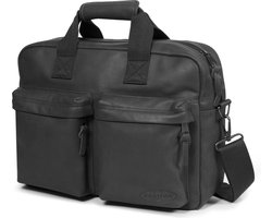Eastpak Tomec Black Ink Leather Laptoptas