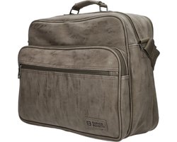 Enrico Benetti Rotterdam 66621 Laptoptas met 15" laptopvak / reportertas - Midden taupe