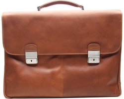 Esquire Business tas Laptoptas met laptopvak Dallas Briefcase Brown Bruine