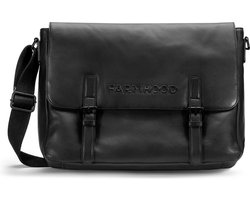 Farmhood Business tas Schoudertas met laptopvak Memphis Messenger 1F Black Zwart