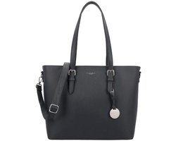 Flora & Co Clara Paris Schoudertas Dames - 15.6 Inch - Imitatieleer - Exclusief bij Van Os - Zwart